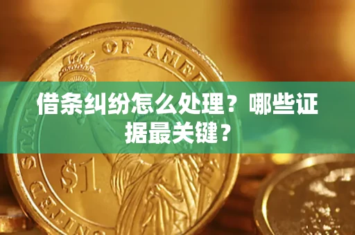武汉借条纠纷怎么处理？哪些证据最关键？