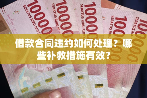 武汉借款合同违约如何处理？哪些补救措施有效？