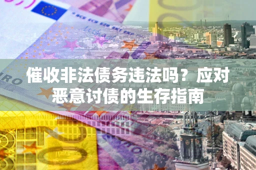 武汉催收非法债务违法吗？应对恶意讨债的生存指南