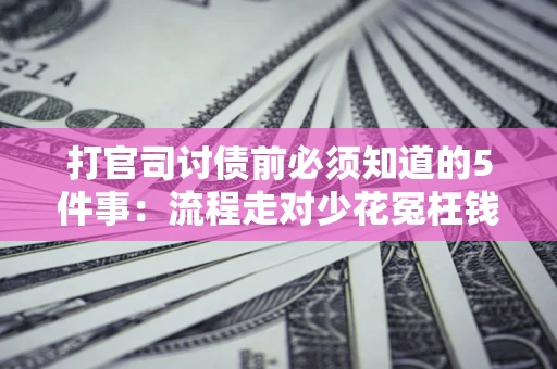 武汉打官司讨债前必须知道的5件事：流程走对少花冤枉钱