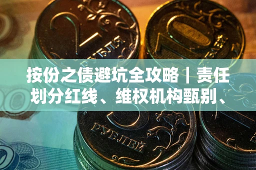 武汉按份之债避坑全攻略｜责任划分红线、维权机构甄别、纠纷处理全流程拆解