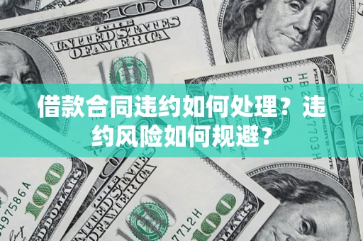 武汉借款合同违约如何处理？违约风险如何规避？