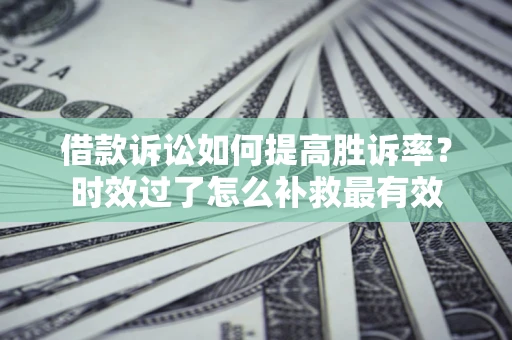 武汉借款诉讼如何提高胜诉率？时效过了怎么补救最有效