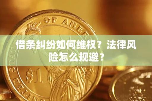 武汉借条纠纷如何维权？法律风险怎么规避？
