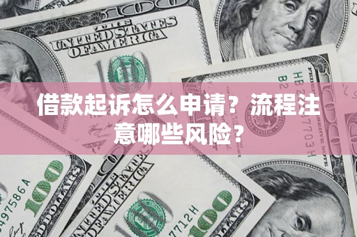 武汉借款起诉怎么申请？流程注意哪些风险？